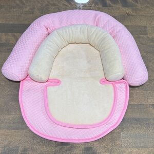 Pink and Cream Quilted Baby Head Support